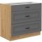 Szafka dolna 3 szuflady 80 D 3S PREMIUM BOX